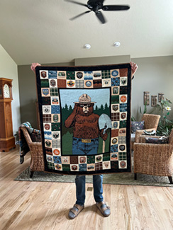 Smokey Bear Baby or Lap Quilt